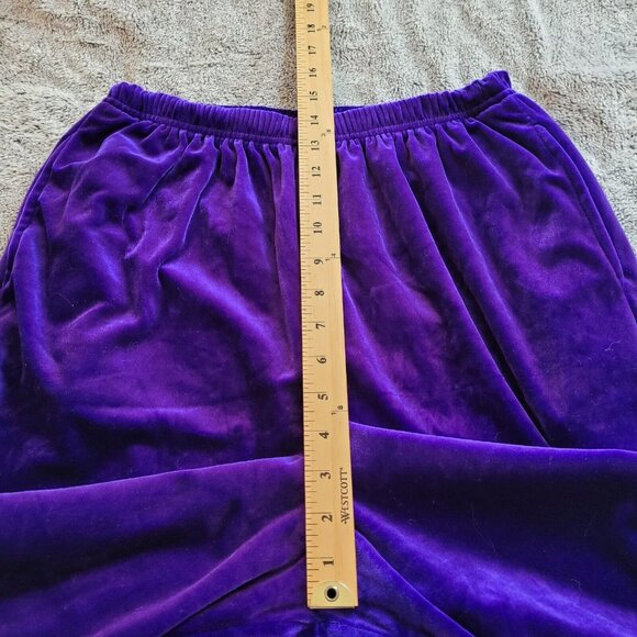 DIane Von Furstenberg Women Top Pants Medium Purple Velvet Paisley Comfort 17340 - Picture 12 of 15